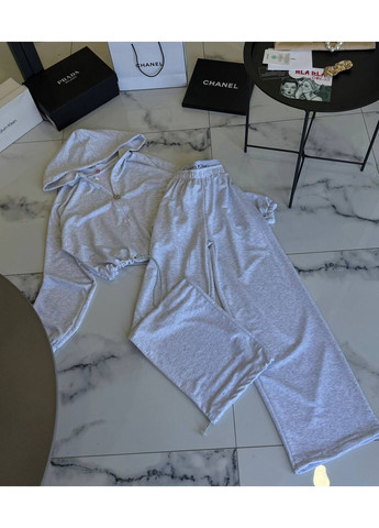 Жіночий костюм з лого резинкою двохнитка No Brand С824/825-1645 (363839487)