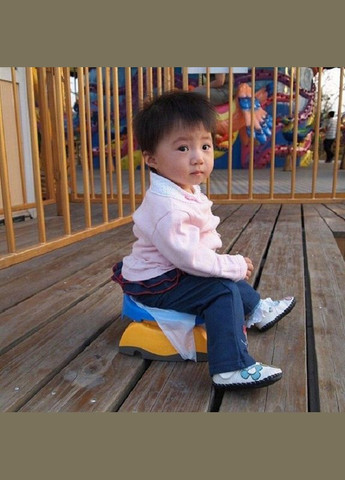 Дитячий горщик Potette Plus накладка на унітаз Синьо-жовтий (FON0038) LELUNO (305686032)