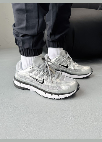 Серебряные демисезонные кроссовки мужские и женские nike p6000 white silver black | найк р6000 белые No Brand