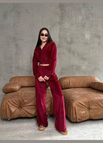 Женский бордовый костюм No Brand (341674989)