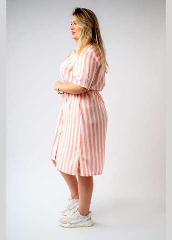 Белое повседневный, кэжуал платье-рубашка рубашка BeART в полоску