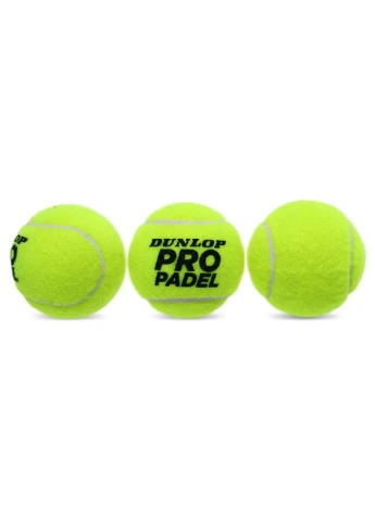 М'яч для великого тенісу PRO PADEL (3шт) DL601384 (гума, повсть, у вакуумній упаковці, ) Dunlop (352773958)