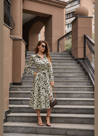 Оливковое платье MN