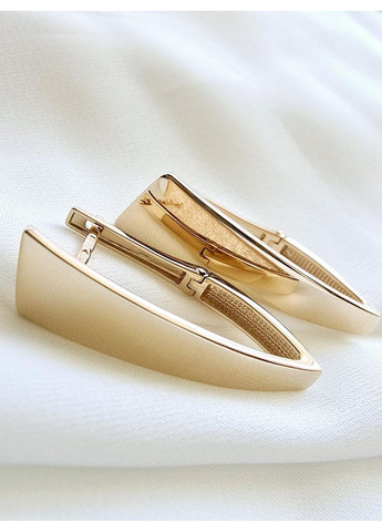 Золотые серьги без камней Столичная ювелирная фабрика 110886-1с Столична Ювелірна Фабрика (355795727)