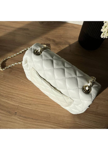 Жіноча сумка крос боді білого кольору з якісної еко шкіри No Brand (362588052)