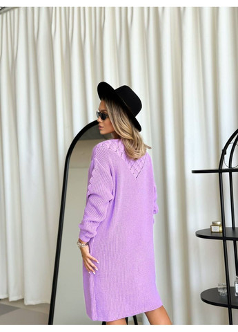 Лавандовое женское вязаное платье Osoblyva