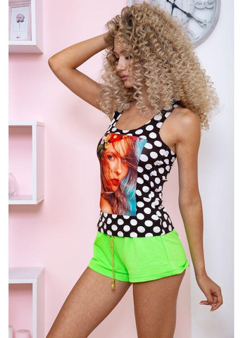 Черная женская майка в горох, с принтом, 167R231 Ager — 362913465