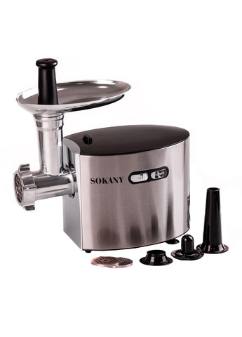 Мясорубка электрическая SK-091 со сменными решетками, сталь. Sokany (323641367)
