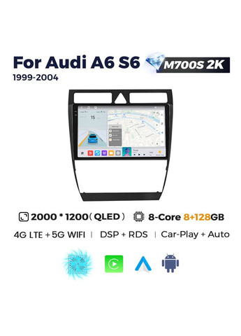 Штатная магнитола MS 2k Audi A6 (1997-2004) MS 2k 360 8Gb+128Gb CarPlay QleD Mekede (352266322)
