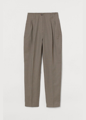 Штани Regular Fit з високою талією для жінки 0894076-004 коричневий H&M (284116708)