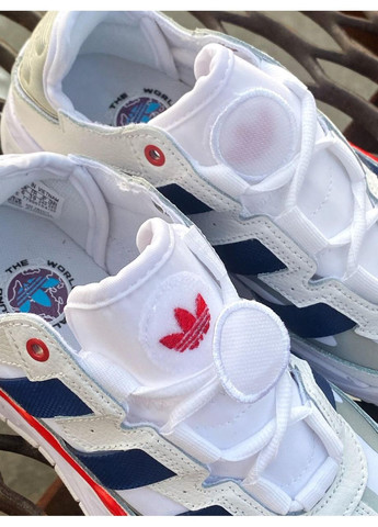 Білі Осінні кросівки чоловічі adidas niteball white blue red адідас найтбол No Brand
