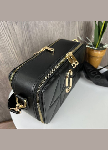 Женская стеганая сумочка клатч в стиле Mars Черный с золотом Jacobs (362475489)