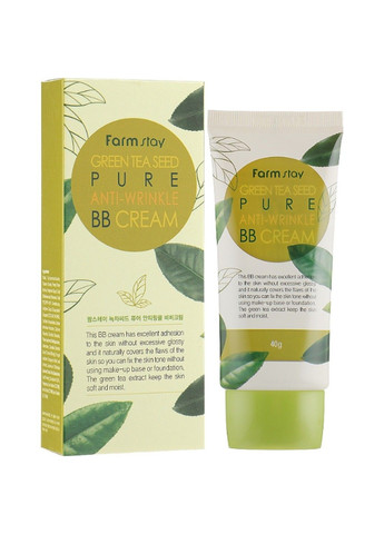 ВВ-крем с семенами зеленого чая Green Tea Seed Pure Anti-Wrinkle BB Cream 40ml FarmStay (303633358)