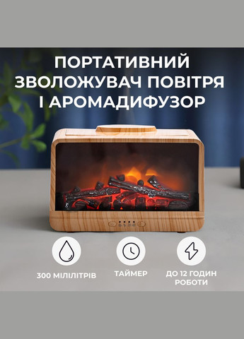 Увлажнитель воздуха Flame Fireplace Aroma Diffuser Black увлажнитель очиститель воздуха Smartx (305064516)