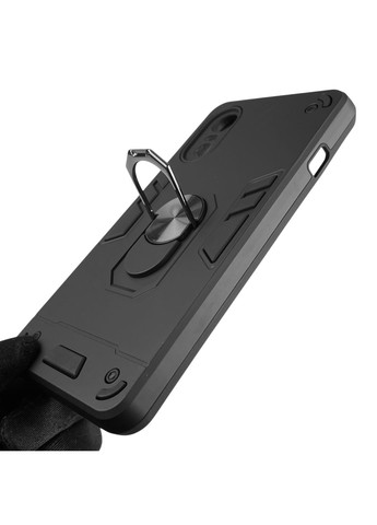 Чохол для телефона Blade A31 Plus броньований з магнітним кільцем-тримачем на зтє блейд а31 плюс чорний ZTE (366232455)