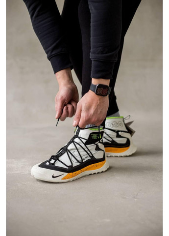 Білі Осінні кросівки чоловічі nike acg air terra antarktik gore-tex white orange найк асж аір зум No Brand