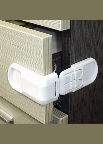 Кутовий блокатор Замок блокатор кутовий від дітей (кнопка) 1 шт Білий LELUNO (312000247)