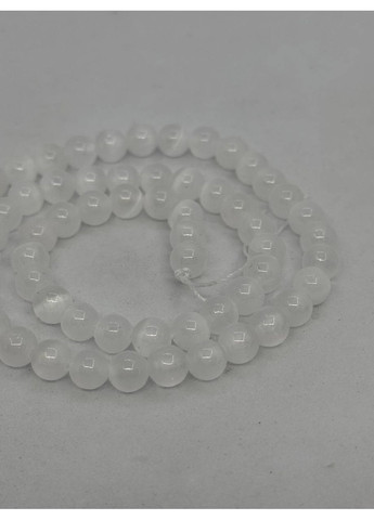 Селенит на нити без застежки 6 мм 39 см Белый No Brand (368561650)
