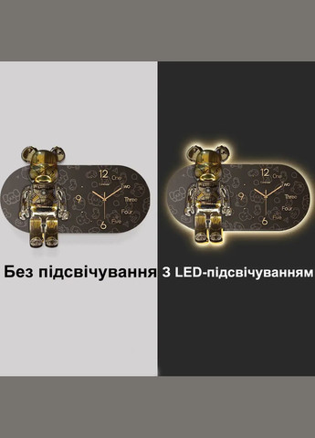 Часы настенные овальные "Мишка" с LED подсветкой (NCH-40-60) Jeep (357346873)
