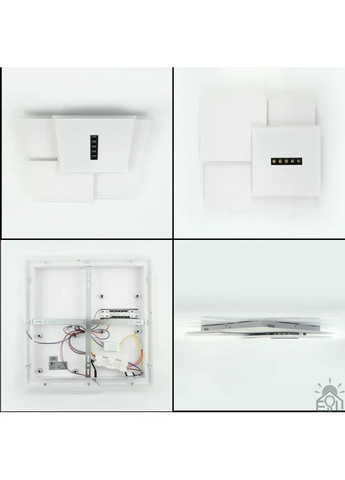 Управляемая светодиодная люстра STERREN 3S 105 Вт 520×535×55 мм Черно-белая ESLLSE (365651710)