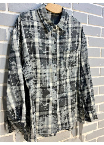 Сорочка жіноча A-N 2775 картата варена в клітинку оверсайз коттон No Brand (304773613)