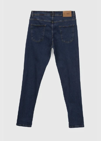 Темно-синие демисезонные джинсы slim fit мужские 6292 Demos