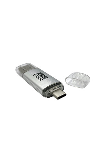 Флеш-накопичувач XON FlashDrive DuoConnect 128GB (USB 3.0 + USB Type-C) Сірий (FX3DX128MS 7607) XON E-Tech (303726386)