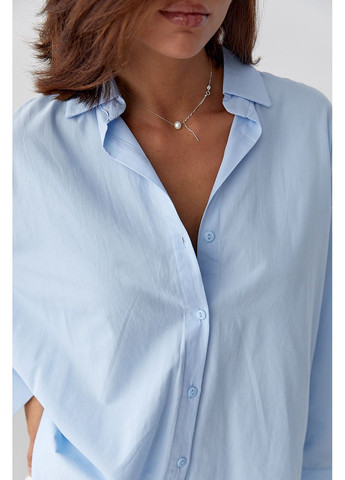 Голубой классическая рубашка Lurex