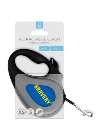 Поводок для собак R-leash "Смелость" M до 25 кг 5 м (8125-0231-01) WAUDOG R-leash "Сміливість" M до 25 кг 5 м чорний (372111334)