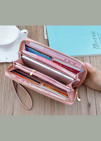 Клатч жіночий гаманець на блискавці з вишивкою квітами блакитний OEM (322068570)