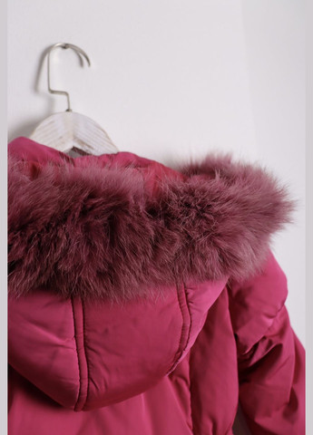 Малиновая зимняя плащ пуховик Piccolo