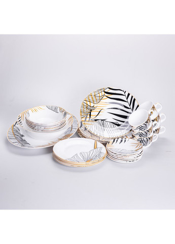 Столовый сервиз из фарфора Palm на 6 персон 32 предметов HP-HK-7 Yiwu (369142683)