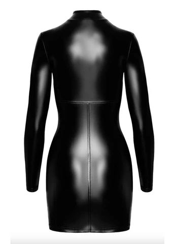 Комбинированный демисезонный платье noir handmade f330 powerwetlook mini dress - s No Brand