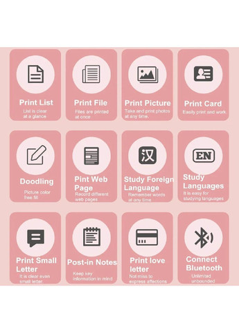 Термопринтер принтер портативный аккумуляторный с термопечатью по Bluetooth для детей 11.3x8.3x3.8 см (476547-Prob) Голубой Unbranded (284117315)