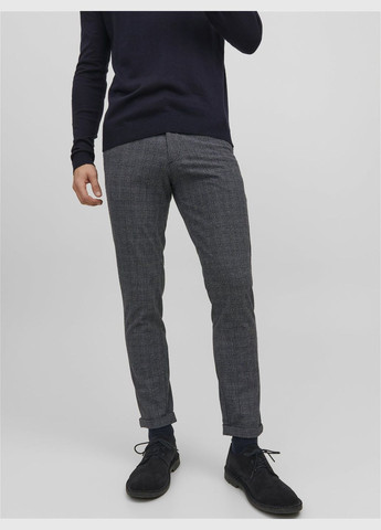 Брюки демісезон,темно-сірий в клітку,JACK&JONES Jack & Jones (301009065)