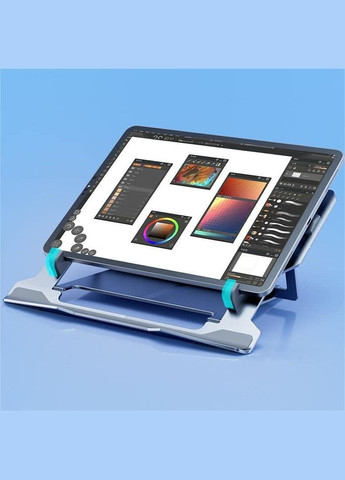 Підставка для ноутбука D20 з охолодженням та підсвічуванням, Laptop Cooling Pad Dark Grey VHG (334305135)