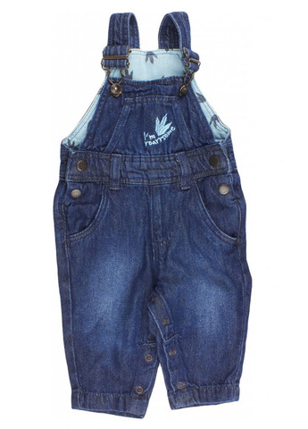 Полукомбинезон джинсовый на кпопках, с регулирующими шлейками для мальчика 306793 Lupilu (263433292)