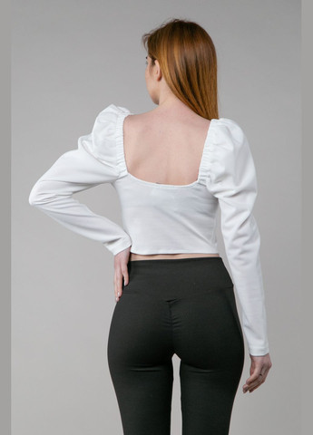 Белая демисезонная блуза-корсет с длинным рукавом CHICLY