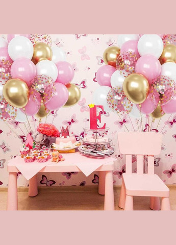 Набор воздушных шариков 24 шт розовые (OK0098_1) No Brand (327416699)