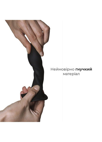 Дилдо с присоской Hitsens 5 Black Adrien Lastic (316252784)