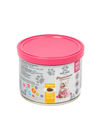 Влажный корм для кошек кусочки в желе с курицей 200г Pet Chef (392124627)
