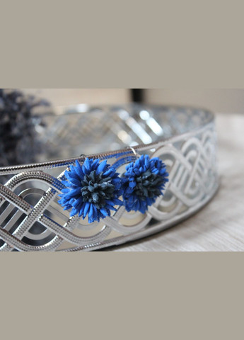 Сережки васильки из полимерной глины ручной работы. Подарок девушке Handmade (321971039)