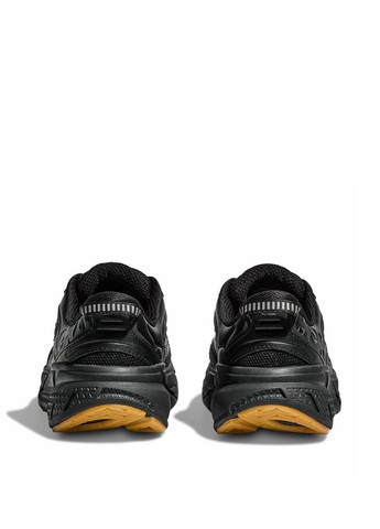 Черные всесезонные мужские кроссовки 1160050 черный кожа HOKA
