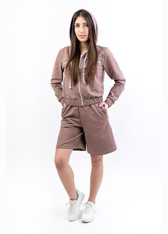 Женский спортивный костюм двойка весенний летний (кофта-толстовка+шорты) Україна (325489189)