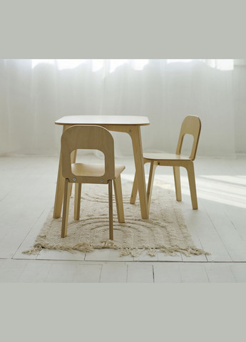 Детский столик и два стульчика для детей 4-7 лет Натуральный Tatoy (292867421)