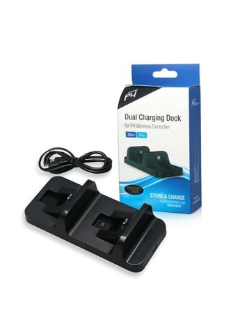 Зарядний пристрій док-станція для Dualshock 4 Black DOBE (300370028)