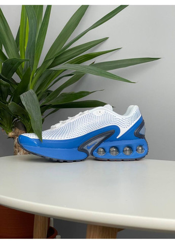 Кросівки жіночі і чоловічі Nike Air Max DN white blue | Найк Аір Макс ДН білі сині No Brand сині демісезони (361019683)