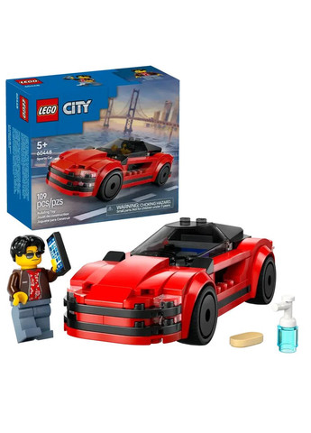 Конструктор City Красный спортивный автомобиль, 109 деталей () Lego 60448 (328398082)