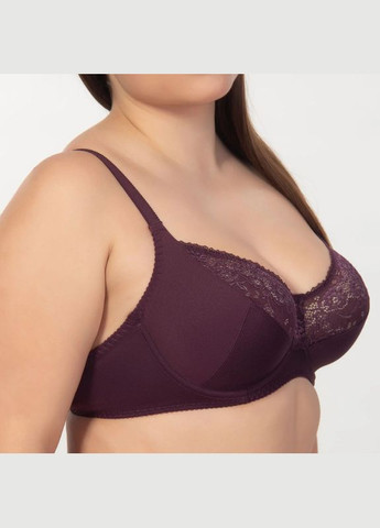 Сливовый бюстгальтер на косточках с мягкой чашкой Elita с косточками