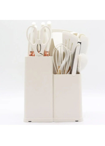 Комплект кухонных принадлежностей с подставкой 19 предметов с распылителем для масла 100 мл (480878-Prob) Белый Unbranded (346389806)